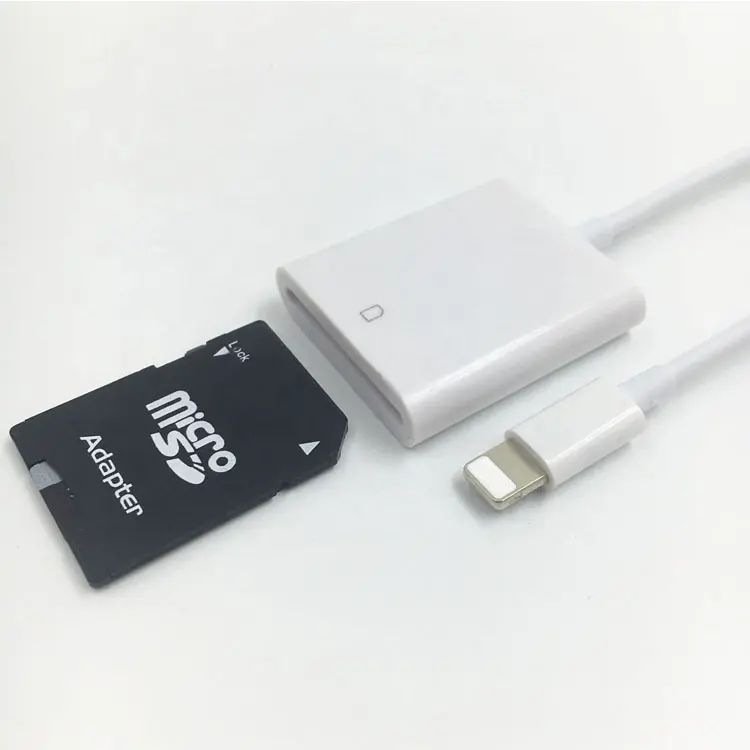 High Quality Camera viewer SD Card Adapter for apple lightning Adapter