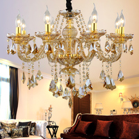 Girban de luxe en cristal d'ambre, produit de qualité supérieure, éclairage d'intérieur, luminaire décoratif de plafond, idéal pour un salon, une salle d'étude ou un banquet