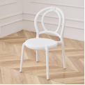 Chaise pour enfants moderne et mignonne avec dossier en forme de nœud |   Chaise en plastique moulée d'une seule pièce pour enfants |   Chaise empilable pour repas et jeux