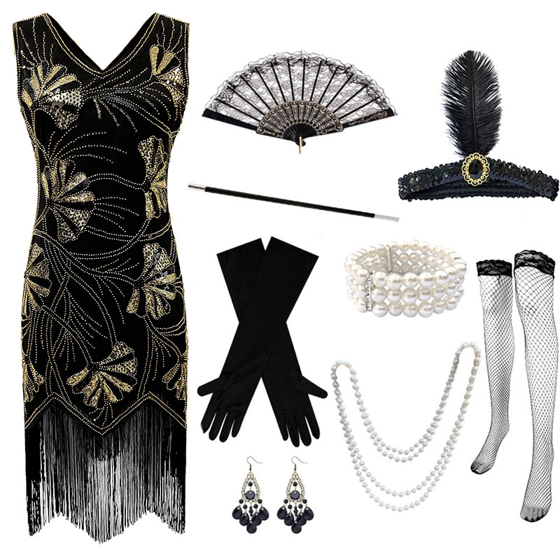 D8173 Ensemble en or noir