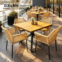 Tables d'extérieur, mobilier de patio, fauteuils, chaises de jardin et de restaurant, table basse de bistrot, chaise nordique de café, ensemble de table à manger de luxe