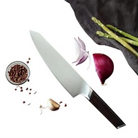 Couteaux de chef en acier inoxydable de qualité supérieure avec manche en bois au design minimaliste, en vente