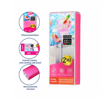 Boîte à maquillage chic rose à couvercle magnétique, boîte d'emballage en PVC avec écran LED, boîte de rangement en plastique transparente pour adolescents de luxe