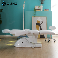 Meubles de salon de beauté modernes, lit de salon facial blanc, lit d'esthéticienne électrique à 3/4 moteurs, table de massage facial