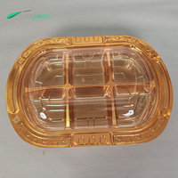 Boîte d'emballage en plastique PET de gâteau de noix de fruits à Six grilles Portable Transparent de luxe jetable de haute qualité avec couvercle
