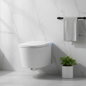 <span class=keywords><strong>Toilette</strong></span> intelligente au design futuriste, CE, chasse d'eau double puissance, sans pression d'eau et aromathérapie Basic W-303 - Product Image 3