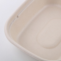 Assiettes jetables en sachet de canne à sucre biodégradable imprimé sur mesure, boîte de hamburger, bol avec pulpe de couvercle