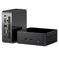 Mini PC Barebone AMD R5 5500U, Compatible con RAM DDR4, SSD NVME, Doble HDMI 4K, Bajo Consumo 15W, Windows 11 Pro, Computadora de Escritorio Empresarial
