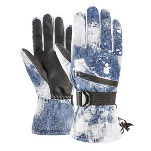 Gants chauds de ski de neige chauffants Mitaine en cuir imperméable à l'eau thermique pour enfants femmes - Product Image 5