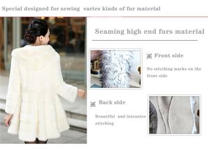 फर परिधान उत्पादन के लिए होंग हुई औद्योगिक फर सिलाई मशीन ओवरलॉक सिलाई मशीन - Product Image 2