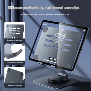Support de tablette en acier au carbone, support de téléphone portable de bureau, pliable, rotation à 360°, grande taille, modèle K7, vente en gros - Product Image 2
