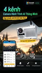 Cámara para Vehículo Vietnam QCVN06 Compatible con 4G GPS ADAS DMS, hop quy QCVN 06 4G AI Dashcam 4CH - Product Image 2