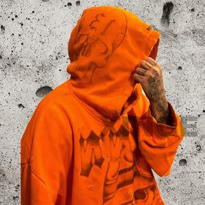 Sudadera con Capucha Personalizada con Logotipo Estampado, de Alta Calidad, de Algodón Grueso, con Cierre de Cremallera, Lavado Ácido, para Hombre - Product Image 3