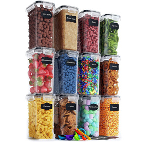 Réfrigérateur Organiser Logo Personnalisé Transparent Cuisine Alimentaire Bocal En Plastique Scellé Bocal En Plastique Stockage Étanchéité Réservoir Scellé - Product Image 1