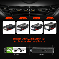 Paquete de 56W de luces LED antiniebla delanteras delgadas para parrilla de capó, foco cuadrado amarillo de 3 pulgadas, lámpara de proyector para parrilla, para todoterreno, SUV, camioneta, IP68
