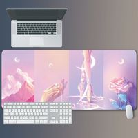 Tapis de souris en caoutchouc personnalisé avec dessin animé, surdimensionné, pour bureau, pour ordinateur portable