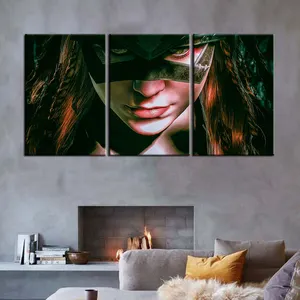 วิดีโอเกมโปสเตอร์Horizon: zero Dawnภาพวาดสีน้ำมันวอลล์เปเปอร์ห้องนั่งเล่นDecor Wall Artภาพวาดผ้าใบสติ๊กเกอร์ติดผนังฝาครอบ