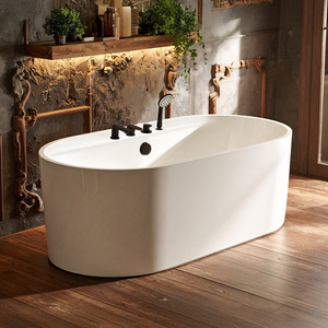 Baignoire autoportante moderne en acrylique écologique Premium X-PERLE avec oreillers ergonomiques pour spa à domicile - Product Image 2