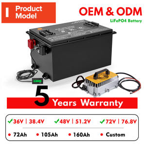 Hhs עגלת הגולף הטובה ביותר סוללת ליתיום 36v 48v 72v 50ah 100ah 150ah 200ah lifepo4 מחזורים 6000 5 שנה אחריות - Product Image 6