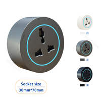 Prise de courant amovible pour rail électrique, adaptateur universel rond, prise murale électrique universelle EU FR UK US USB C pour bureau et cuisine