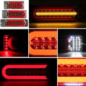 Luz trasera led multifuncional para remolque, lámpara de dirección de giro inversa con indicador dinámico para camión de tráfico - Product Image 4