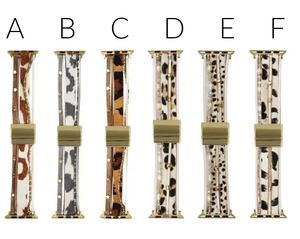 HUAMJ <span class=keywords><strong>cinturino</strong></span> per orologio in <span class=keywords><strong>pelle</strong></span> leopardata moda per <span class=keywords><strong>Apple</strong></span> <span class=keywords><strong>watch</strong></span> 40mm <span class=keywords><strong>44mm</strong></span> 38mm 42mm 41mm 45mm - Product Image 2