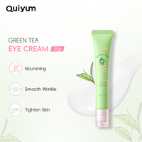 Crème Contour des Yeux Triple Rouleau au Thé Vert Quiyum : Réduit les Plis Nasogéniens et Lisse les Rides Fines sur le Front