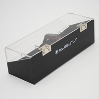 Boîte à montres en acrylique à 5 emplacements, étui de rangement transparent en lucite, organisateur de montres, vitrine de présentation, étui de collection avec couvercle transparent à charnières