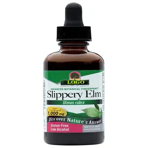 OEM Slippery Elm Maca Root Bark Liquid Ulmus Rubra Oral Tincture 1500mg Sublingual for Soothes Mucous Membranes Demulcent Herb