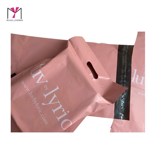 Sac à courrier personnalisé MUYANG avec poignée, sac de shopping rose avec logo personnalisé - Product Image 4