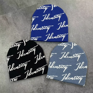 Custom High Quality Men Women Jacquard Logo Sports Beanie,Acrylic Skull Ski <strong>Bobble</strong> Cap,Slouchy Warm Winter <strong>Hat</strong> - Product Image 1
