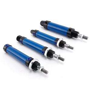 ROB20X60-CA Sanjia Mini Cylindre à Huile Personnalisé en Acier Bleu/Noir, Tige de 25mm, 14MPa, Garantie 1 An, Charge 440kg - Product Image 4