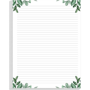 Papier ligné pour papeterie, format lettre, non perforé, pour l'école et le bureau - Product Image 1