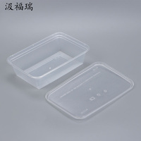 Boîtes à lunch pliables en plastique transparent personnalisables en PP, avec couvercles, pour la vente en gros en usine, ensembles de vaisselle pour aliments