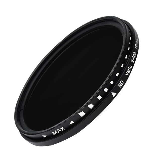 DSLR Camera Variable Adjustable ND Filter Neutral Density Filter ND2 to ND400 : 49 52 55 58 62 67 72 77 82mm