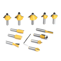 Mata profil 8mm, 12 buah 8mm Set pemotong penggilingan lurus Tungsten karbida pemotong alat pertukangan