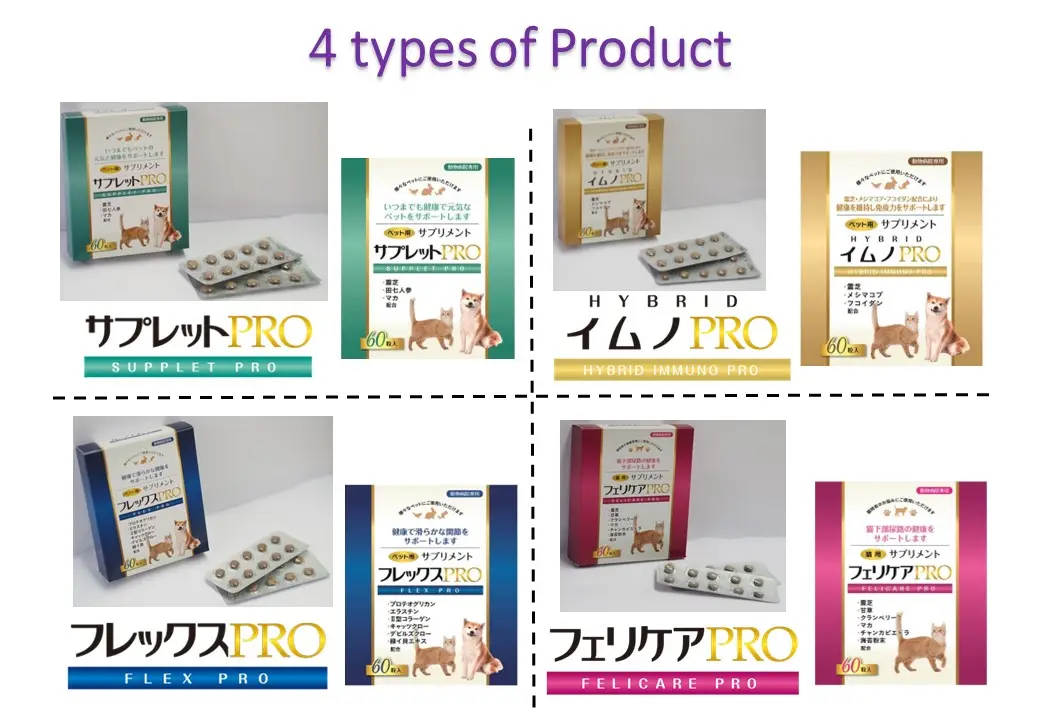 日本の信頼できるタシチ高麗人参乳酸菌ペット健康ヘアサプリメントスキンケア用