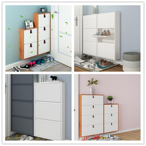 Mueble Zapatero de Gran Capacidad para Entrada de Sala de Estar, Armario para <span class=keywords><strong>Zapatos</strong></span> de Pared para Pasillo - Product Image 3