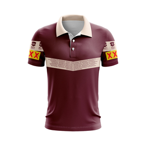 Polo de rugby personnalisé pour homme, vert émeraude, motif géométrique rétro, pour supporters de clubs de ligue - Product Image 6