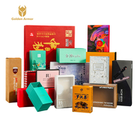 Boîtes tiroirs auto-érectables de luxe personnalisées Golden Armor, en papier synthétique, avec doublure en carton ondulé, estampage à quatre couleurs, personnalisables