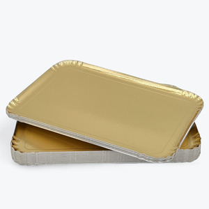 Plato de Papel para Dulces Personalizado, Bandeja Dorada para Pasteles, Bandeja Redonda/Cuadrada para Aperitivos, Plato de Cartón para Pasteles al por Mayor - Product Image 6