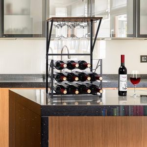 <span class=keywords><strong>Accessori</strong></span> per Cantinetta Portabottiglie Espositore per Vini Decorazione Portabottiglie Modulare Minimalista Stile Italiano - Product Image 6