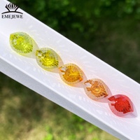 EMEJEWE Zircone cubique marquise créée en laboratoire, pierre précieuse en vrac, multicolore, à facettes concaves, pour la fabrication de bijoux, bagues, pendentifs, boucles d'oreilles, sur mesure