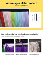 Rideau de scène de mariage en fil arc-en-ciel pour la décoration des fêtes d'enfants et des célébrations de maternelle