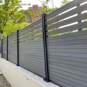Cheap Modern Design Customized Outdoor 3d Co-Extrusion Wood Composite Metal Fence Panels Fencing Material Outdoor