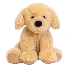 Venta al por mayor de lindos peluches de perro maltés amarillo, regalos de cumpleaños para bebés, juguetes de peluche con forro de malla para niños, cachorro Malzis - Product Image 1