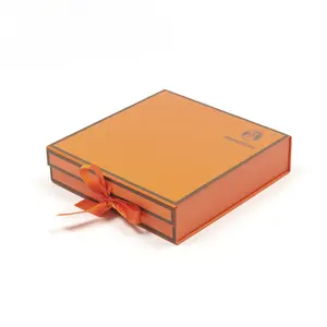 연필 Vip 카드 속눈썹 신발 보석 선물을위한 리본 활 포장이있는 사용자 정의 로고 고급 마그네틱 상자