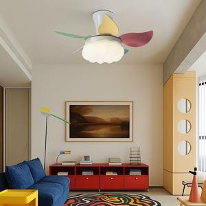 Ventilateur de plafond LED avec pales colorées pour salon, chambre, chambre d'enfant, usage domestique - Product Image 2