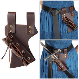 Funda de <span class=keywords><strong>espada</strong></span> de cuero Medieval europeo para Cosplay, soporte de <span class=keywords><strong>espada</strong></span> para fiesta de juego de rol LARP, cinturón colgante de cuero de imitación para Cosplay - Product Image 5