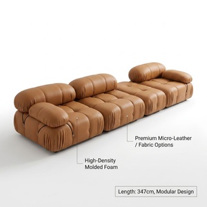 Sofá Esquinero en Forma de L de Tres Plazas, Moderno, Convertible, Ecológico, Duradero, Cómodo, de Cuero Genuino, Relleno de Esponja, Estructura de Madera - Product Image 3